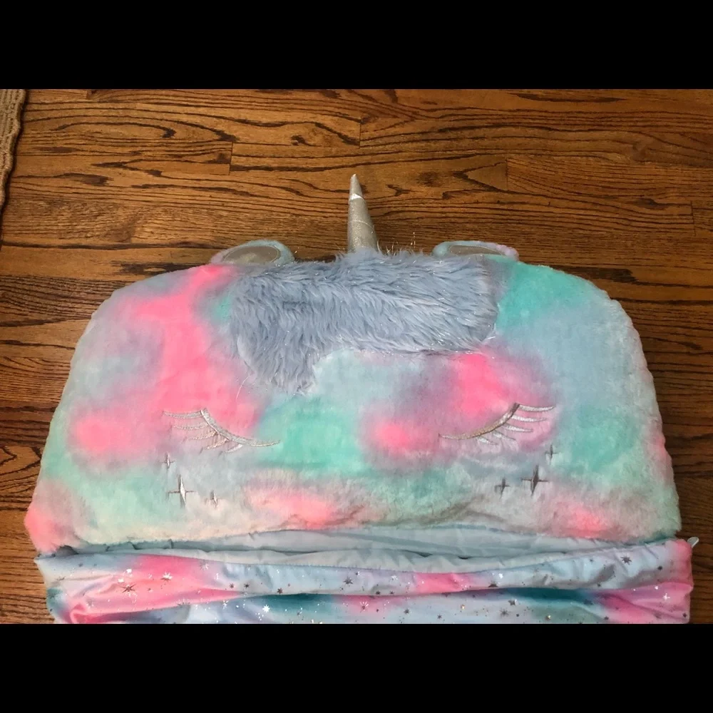 Justice Kids Unicorn Sherpa Slumber Sleeping Bag